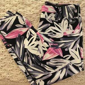 Calvin Klein Women's Performance Wick Floral High Waist Full Length Legging Smal